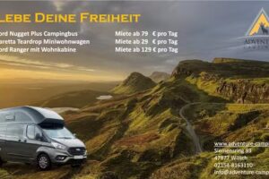 Adventure Camping Wohnmobil und Campingbus Vermieter NRW /Teardropwohnwagen Verkauf